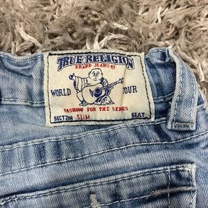 TRUE RELIGION GIRLS GIRLS BLUE JEANS SZ4 sec SLIM